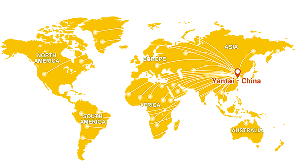 Map of Yantai HLW Machinery Co., Ltd.